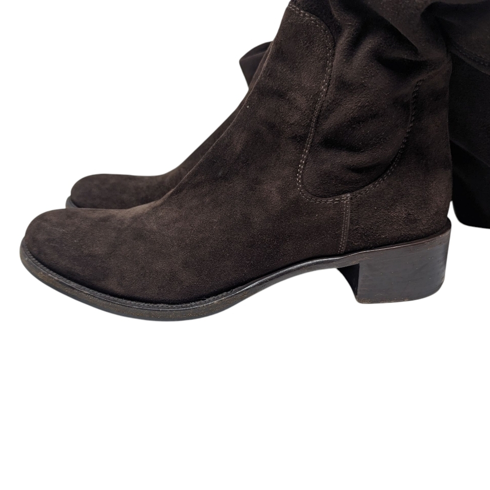 Prada Dark Brown Suede OTK Over the Knee Tall Boot Size EU 38 - Picture 9 of 16